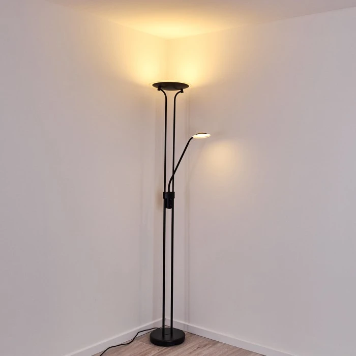 Hofstein Abiqua Deckenfluter LED Schwarz, 2-flammig 5 Hofstein Abiqua Deckenfluter LED Schwarz, 2-flammig – Bild 5