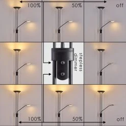 Hofstein Abiqua Deckenfluter LED Schwarz, 2-flammig 23 Hofstein Abiqua Deckenfluter LED Schwarz, 2-flammig -LED Leuchten Verkäufe 2022 abiqua deckenfluter h3306871 5