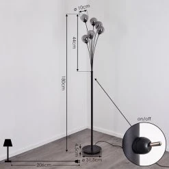 Hofstein Abramo Stehleuchte LED Schwarz, 6-flammig -LED Leuchten Verkäufe 2022 abramo stehleuchte h3570272 3