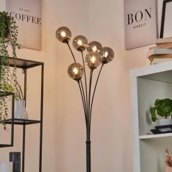 Hofstein Abramo Stehleuchte LED Schwarz, 6-flammig -LED Leuchten Verkäufe 2022 abramo stehleuchte h3570272 6