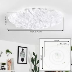 Hofstein Adegoiva Deckenleuchte LED Weiß, 1-flammig -LED Leuchten Verkäufe 2022 adegoiva deckenleuchte h3582343 3