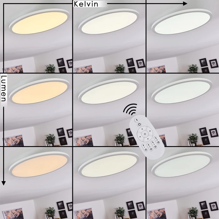 Hofstein Ailik LED Panel Weiß, 1-flammig, Fernbedienung 2 Hofstein Ailik LED Panel Weiß, 1-flammig, Fernbedienung – Bild 2