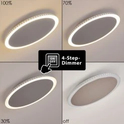 Hofstein Aitrach Deckenleuchte LED Silber, Weiß, 1-flammig -LED Leuchten Verkäufe 2022 aitrach deckenleuchte h3307526 3