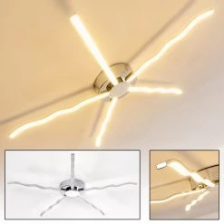 Hofstein Alavus Deckenleuchte LED Chrom, 5-flammig