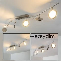 Hofstein Alberton Deckenleuchte LED Nickel-Matt, 6-flammig