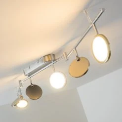 Hofstein Alberton Deckenleuchte LED Nickel-Matt, 6-flammig -LED Leuchten Verkäufe 2022 alberton deckenleuchte h3008980 11