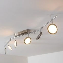 Hofstein Alberton Deckenleuchte LED Nickel-Matt, 6-flammig -LED Leuchten Verkäufe 2022 alberton deckenleuchte h3008980 12