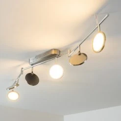 Hofstein Alberton Deckenleuchte LED Nickel-Matt, 6-flammig -LED Leuchten Verkäufe 2022 alberton deckenleuchte h3008980 13