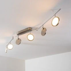 Hofstein Alberton Deckenleuchte LED Nickel-Matt, 6-flammig -LED Leuchten Verkäufe 2022 alberton deckenleuchte h3008980 14