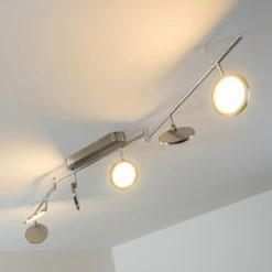 Hofstein Alberton Deckenleuchte LED Nickel-Matt, 6-flammig -LED Leuchten Verkäufe 2022 alberton deckenleuchte h3008980 15