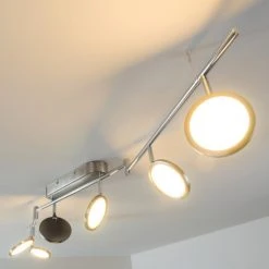 Hofstein Alberton Deckenleuchte LED Nickel-Matt, 6-flammig -LED Leuchten Verkäufe 2022 alberton deckenleuchte h3008980 22