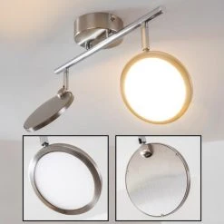 Hofstein Alberton Deckenleuchte LED Hellbraun, 2-flammig