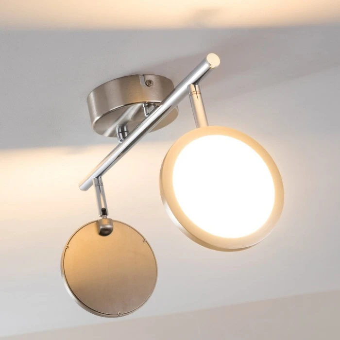 Hofstein Alberton Deckenleuchte LED Hellbraun, 2-flammig 3 Hofstein Alberton Deckenleuchte LED Hellbraun, 2-flammig – Bild 3