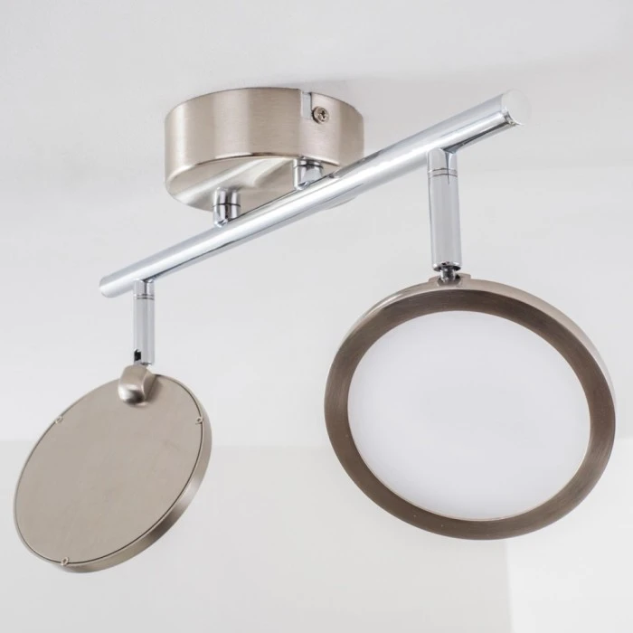 Hofstein Alberton Deckenleuchte LED Hellbraun, 2-flammig 4 Hofstein Alberton Deckenleuchte LED Hellbraun, 2-flammig – Bild 4