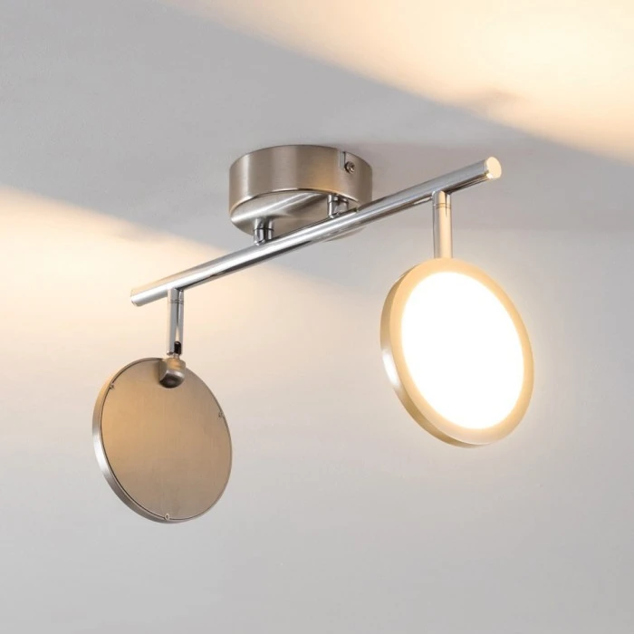 Hofstein Alberton Deckenleuchte LED Hellbraun, 2-flammig 6 Hofstein Alberton Deckenleuchte LED Hellbraun, 2-flammig – Bild 6