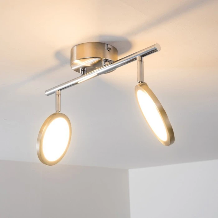 Hofstein Alberton Deckenleuchte LED Hellbraun, 2-flammig 7 Hofstein Alberton Deckenleuchte LED Hellbraun, 2-flammig – Bild 7