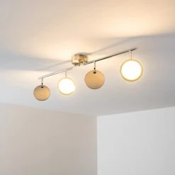 Hofstein Alberton Deckenleuchte LED Hellbraun, 4-flammig -LED Leuchten Verkäufe 2022 alberton deckenleuchte h3009031 12