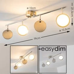 Hofstein Alberton Deckenleuchte LED Hellbraun, 4-flammig -LED Leuchten Verkäufe 2022 alberton deckenleuchte h3009031 2
