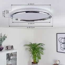 Hofstein Alberton Deckenpanel LED Chrom, Weiß, Transparent, Klar, 1-flammig 15 Hofstein Alberton Deckenpanel LED Chrom, Weiß, Transparent, Klar, 1-flammig -LED Leuchten Verkäufe 2022 alberton deckenpanel h3418727 3