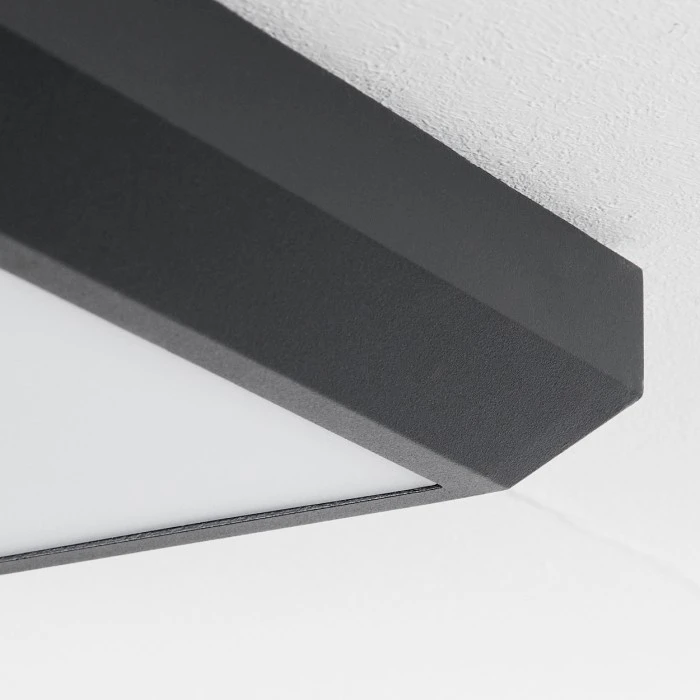 Hofstein Alkmaar Außendeckenleuchte LED Anthrazit, 1-flammig 3 Hofstein Alkmaar Außendeckenleuchte LED Anthrazit, 1-flammig – Bild 3