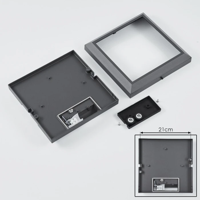 Hofstein Alkmaar Außendeckenleuchte LED Anthrazit, 1-flammig 5 Hofstein Alkmaar Außendeckenleuchte LED Anthrazit, 1-flammig – Bild 5