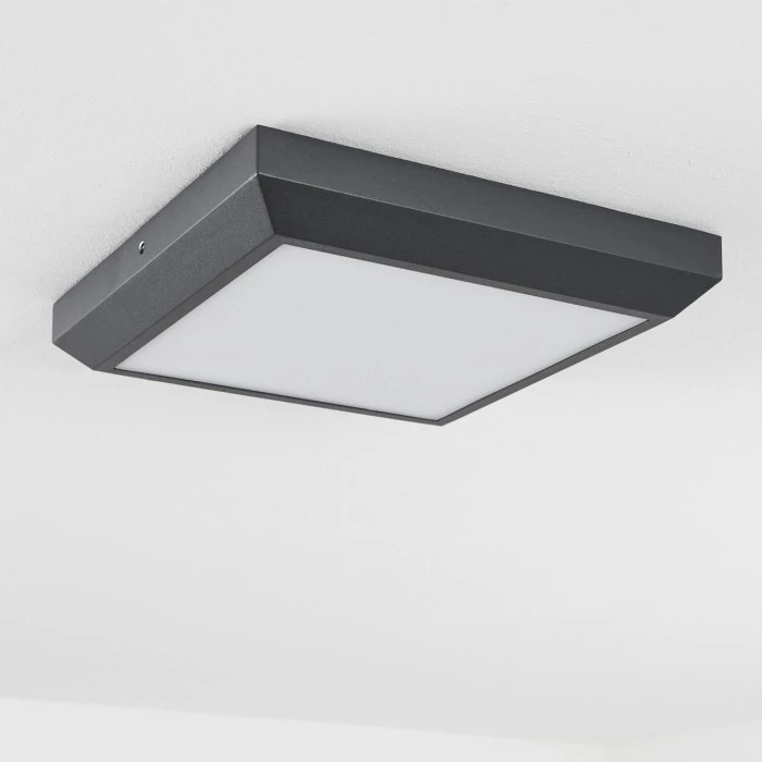 Hofstein Alkmaar Außendeckenleuchte LED Anthrazit, 1-flammig 8 Hofstein Alkmaar Außendeckenleuchte LED Anthrazit, 1-flammig – Bild 8