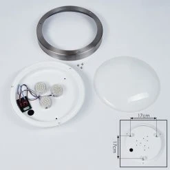 Hofstein Alleen Außendeckenleuchte LED Nickel-Matt, 3-flammig -LED Leuchten Verkäufe 2022 alleen aussendeckenleuchte h3435519 4