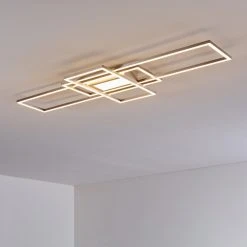 Hofstein Alsterbro Deckenleuchte LED Nickel-Matt, 1-flammig, Fernbedienung -LED Leuchten Verkäufe 2022 alsterbro deckenleuchte h3308387 2