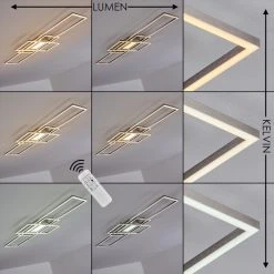 Hofstein Alsterbro Deckenleuchte LED Nickel-Matt, 1-flammig, Fernbedienung -LED Leuchten Verkäufe 2022 alsterbro deckenleuchte h3308387 3