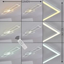 Hofstein Alsterbro Deckenleuchte LED Weiß, 1-flammig, Fernbedienung -LED Leuchten Verkäufe 2022 alsterbro deckenleuchte h3312193 3