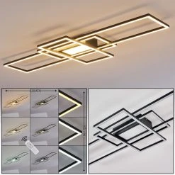 Hofstein Alsterbro Deckenleuchte LED Schwarz, 1-flammig