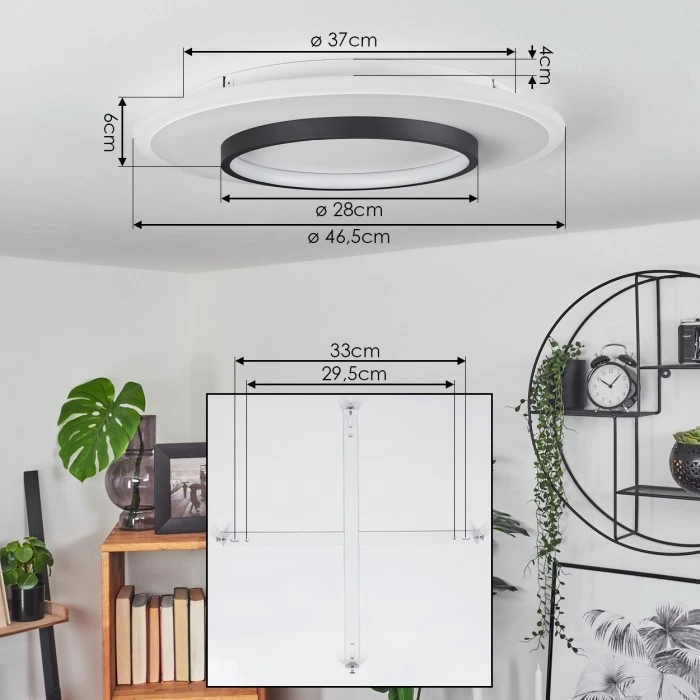 Hofstein Andelfingen Deckenleuchte LED Weiß, 1-flammig, Fernbedienung 4 Hofstein Andelfingen Deckenleuchte LED Weiß, 1-flammig, Fernbedienung – Bild 4