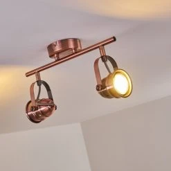 Hofstein Aniak Deckenleuchte LED Kupferfarben, 2-flammig -LED Leuchten Verkäufe 2022 aniak deckenleuchte h3363607 6