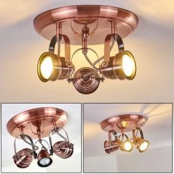 Hofstein Aniak Deckenleuchte LED Kupferfarben, 3-flammig