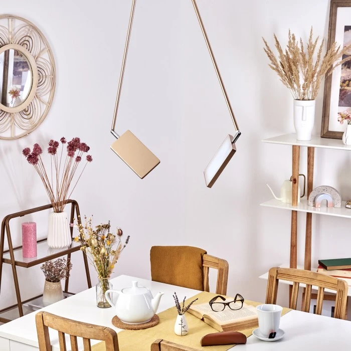 Hofstein Anneau Deckenleuchte LED Chrom, Gold, 2-flammig 2 Hofstein Anneau Deckenleuchte LED Chrom, Gold, 2-flammig – Bild 2