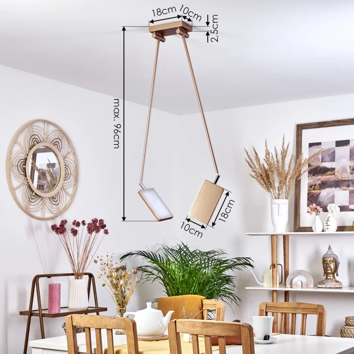 Hofstein Anneau Deckenleuchte LED Chrom, Gold, 2-flammig 4 Hofstein Anneau Deckenleuchte LED Chrom, Gold, 2-flammig – Bild 4