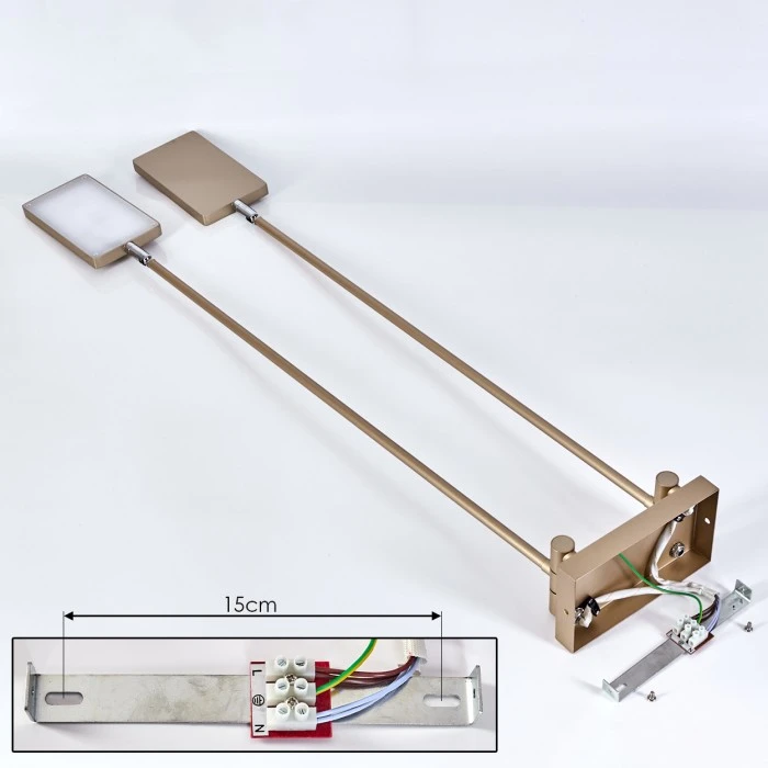 Hofstein Anneau Deckenleuchte LED Chrom, Gold, 2-flammig 5 Hofstein Anneau Deckenleuchte LED Chrom, Gold, 2-flammig – Bild 5