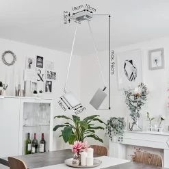 Hofstein Anneau Deckenleuchte LED Chrom, Silber, 2-flammig -LED Leuchten Verkäufe 2022 anneau deckenleuchte h3570234 3