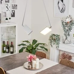 Hofstein Anneau Deckenleuchte LED Chrom, Silber, 2-flammig -LED Leuchten Verkäufe 2022 anneau deckenleuchte h3570234 6