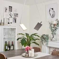 Hofstein Anneau Deckenleuchte LED Chrom, Silber, 2-flammig -LED Leuchten Verkäufe 2022 anneau deckenleuchte h3570234 8