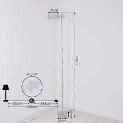 Hofstein Anneau Stehleuchte LED Silber, 1-flammig -LED Leuchten Verkäufe 2022 anneau stehleuchte h3447178 3