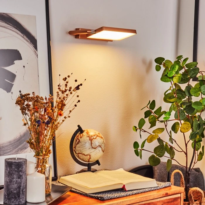 Hofstein Anneau Wandleuchte LED Chrom, Kupferfarben, 1-flammig 1 Hofstein Anneau Wandleuchte LED Chrom, Kupferfarben, 1-flammig