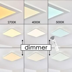 Hofstein Antria Deckenpanel LED Weiß, 1-flammig, Fernbedienung, Farbwechsler -LED Leuchten Verkäufe 2022 antria deckenpanel h3013717 8