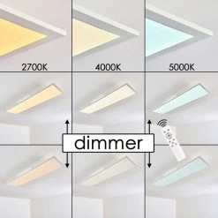 Hofstein Antria LED Panel Weiß, 1-flammig, Fernbedienung, Farbwechsler -LED Leuchten Verkäufe 2022 antria led panel h3013700 8