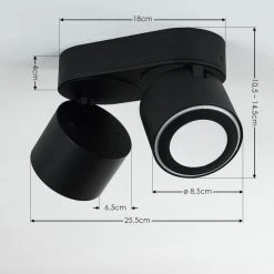 Hofstein Appleton Deckenleuchte LED Schwarz, 1-flammig -LED Leuchten Verkäufe 2022 appleton deckenleuchte h3381694 3