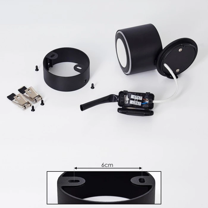 Hofstein Appleton Deckenleuchte LED Schwarz, 1-flammig 5 Hofstein Appleton Deckenleuchte LED Schwarz, 1-flammig – Bild 5