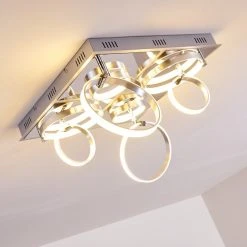 Hofstein Aragno Deckenleuchte LED Nickel-Matt, Chrom, 1-flammig -LED Leuchten Verkäufe 2022 aragno deckenleuchte h167312 21
