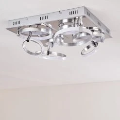 Hofstein Aragno Deckenleuchte LED Nickel-Matt, Chrom, 1-flammig -LED Leuchten Verkäufe 2022 aragno deckenleuchte h167312 5