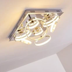 Hofstein Aragno Deckenleuchte LED Nickel-Matt, Chrom, 1-flammig -LED Leuchten Verkäufe 2022 aragno deckenleuchte h167312 7