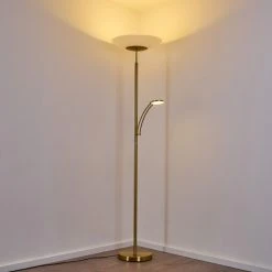 Hofstein Argostoli Deckenfluter LED Messing, 2-flammig -LED Leuchten Verkäufe 2022 argostoli deckenfluter h3331286 2